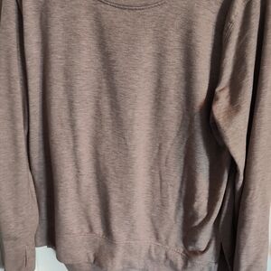 Sonoma Long Sleeve Crewneck Tee in Taupe Brown